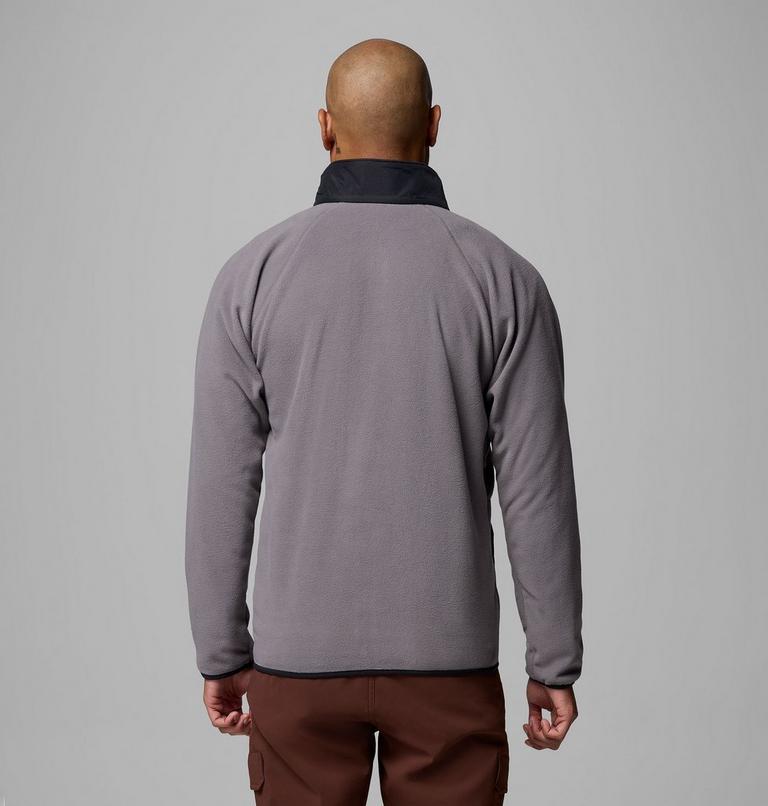 Men's Fast Trek Overlay Fleece Jacket, Color: City Grey, Black, image 3