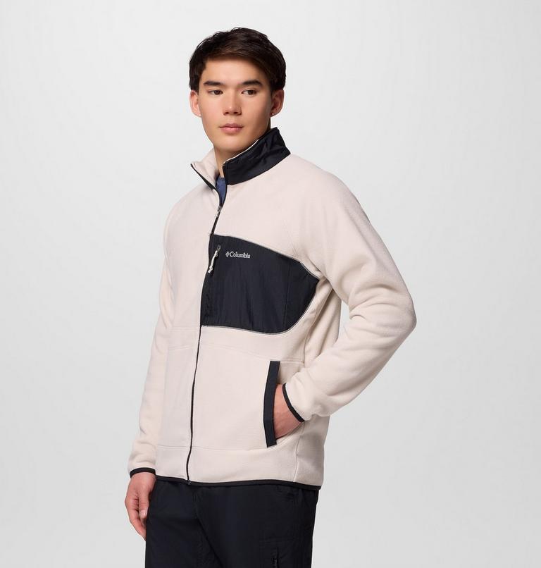 Men's Fast Trek Overlay Fleece Jacket, Color: Dark Stone, Black, image 4