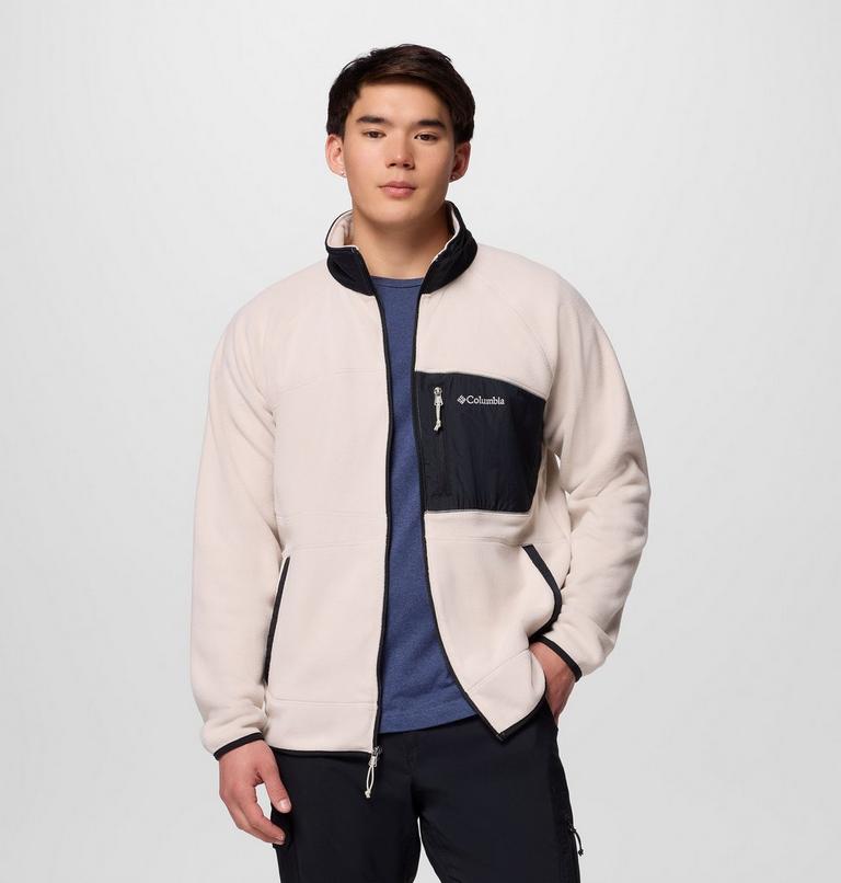 Men's Fast Trek Overlay Fleece Jacket, Color: Dark Stone, Black, image 5