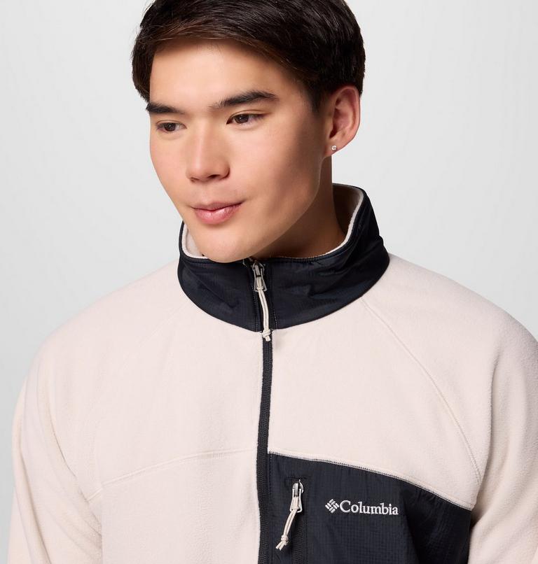 Men's Fast Trek Overlay Fleece Jacket, Color: Dark Stone, Black, image 6