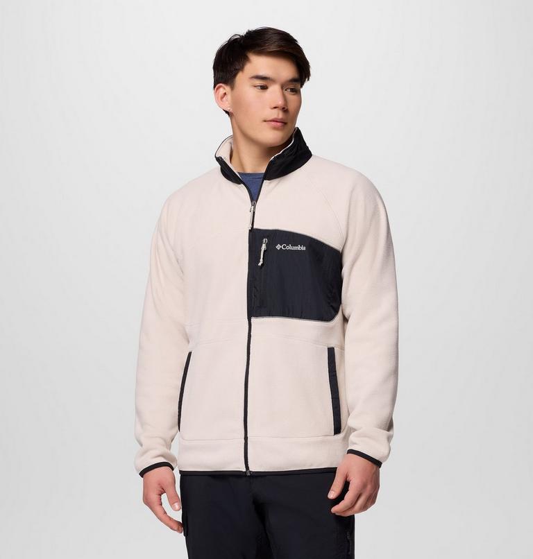Men's Fast Trek Overlay Fleece Jacket, Color: Dark Stone, Black, image 1