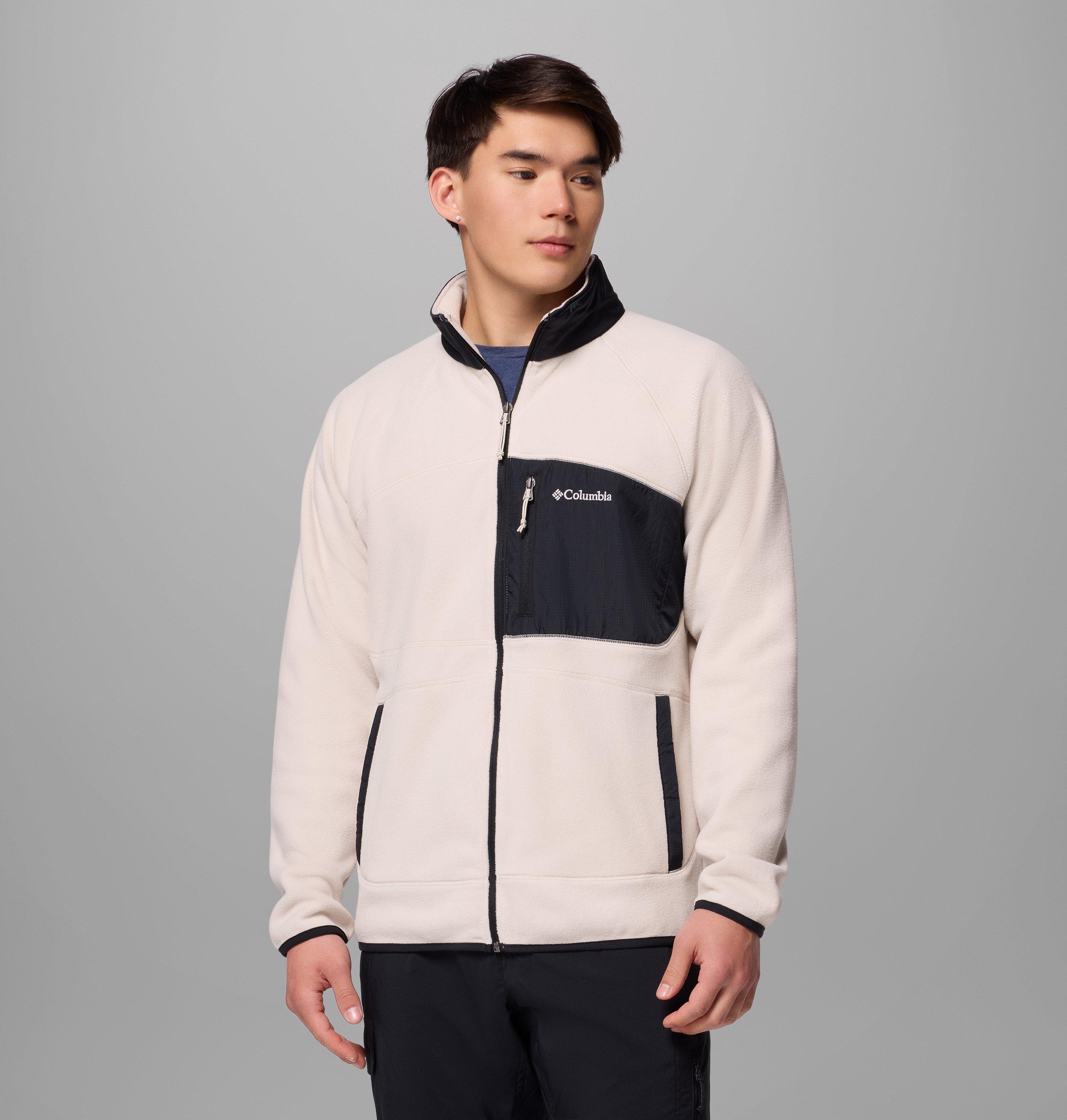 Columbia Sportswear Men's Brown Columbia - Fast Trek™ Overlay Fleece Jacket - Dark Stone, Black Xxl