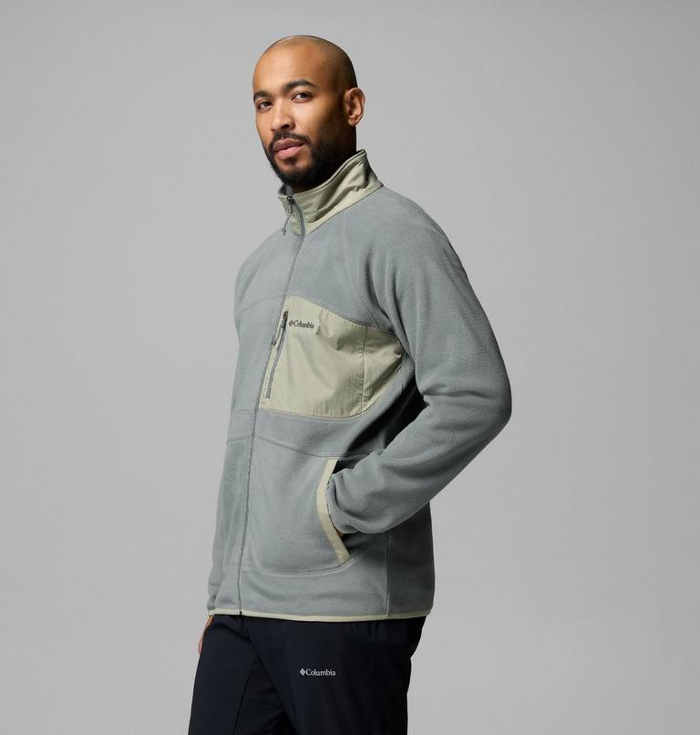 Men's Fast Trek Overlay Fleece Jacket, Color: Sedona Sage, Safari, image 4