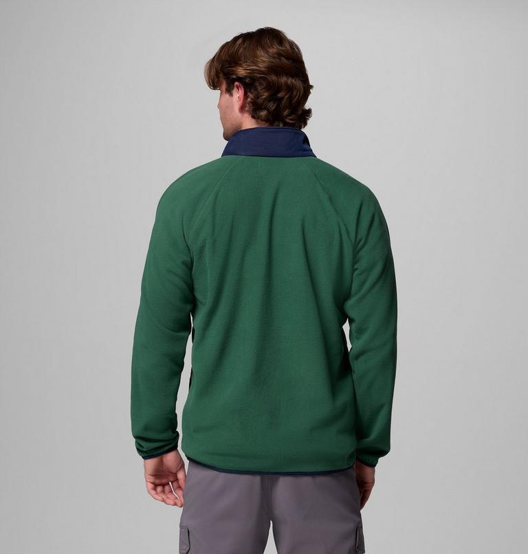 Men's Fast Trek Overlay Fleece Jacket, Color: Rain Forest, Coll Navy, image 3
