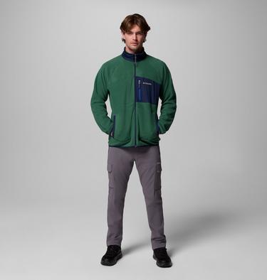 Chaqueta de forro polar Fast Trek Overlay para hombre, Color: Rain Forest, Coll Navy, image 8