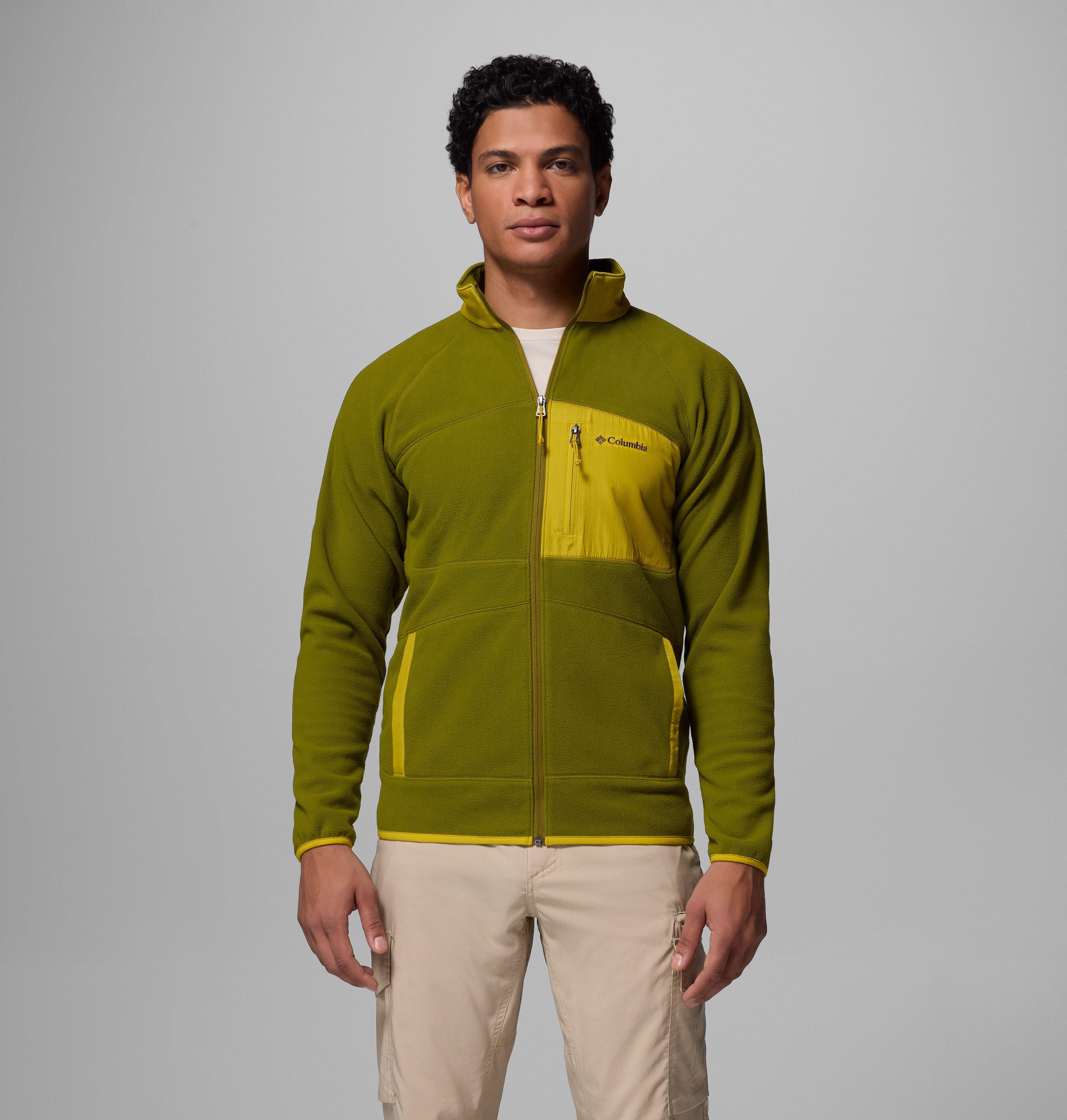 Columbia Sportswear Men's Green Columbia - Fast Trek™ Overlay Fleece Jacket - Mossy Antique Moss Xxl