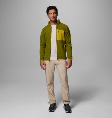 Men's Fast Trek Overlay Fleece Jacket, Color: Mossy Green, Antique Moss, image 4