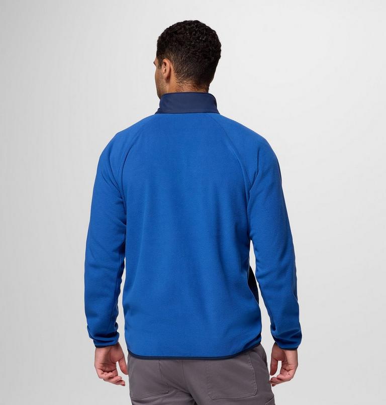 Men's Fast Trek Overlay Fleece Jacket, Color: Mtn Blue, Coll Navy, image 3