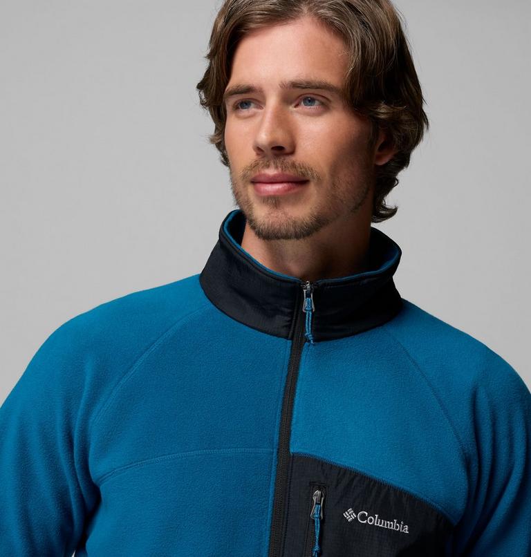 Men's Fast Trek Overlay Fleece Jacket, Color: Phoenix Blue, Black, image 6