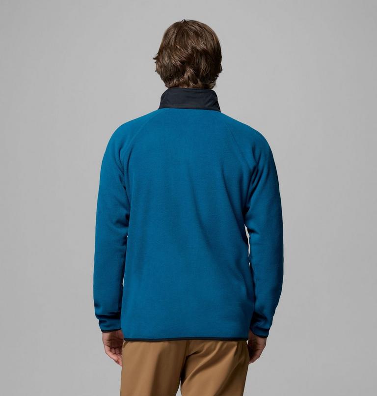 Men's Fast Trek Overlay Fleece Jacket, Color: Phoenix Blue, Black, image 3