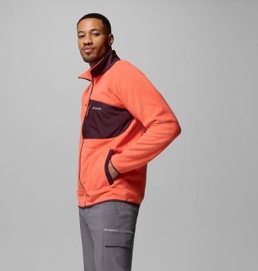 Fast Trek Overlay Fleece Jacke für Männer, Color: Zing, Moonvista, image 4