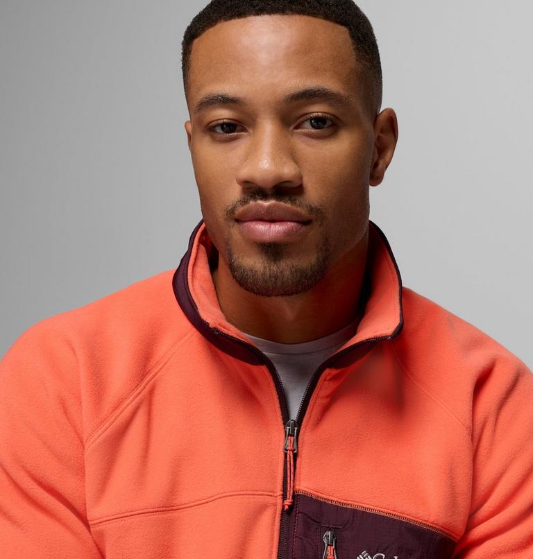 Men's Fast Trek Overlay Fleece Jacket, Color: Zing, Moonvista, image 6