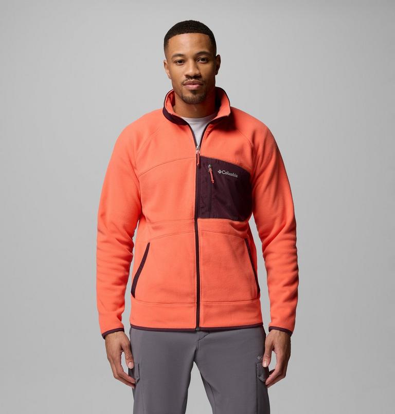 Men's Fast Trek Overlay Fleece Jacket, Color: Zing, Moonvista, image 1
