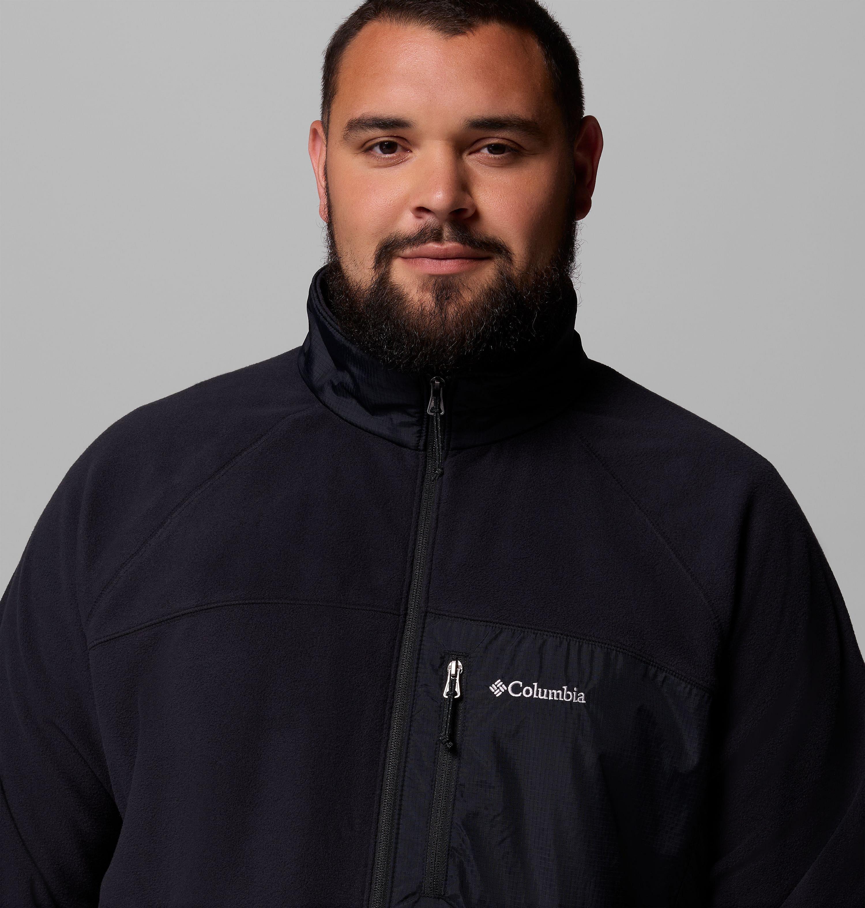 Manteau Fast Trek en tissu polaire avec fermeture éclair pleine longueur et renfort pour homme – Tailles forts 5