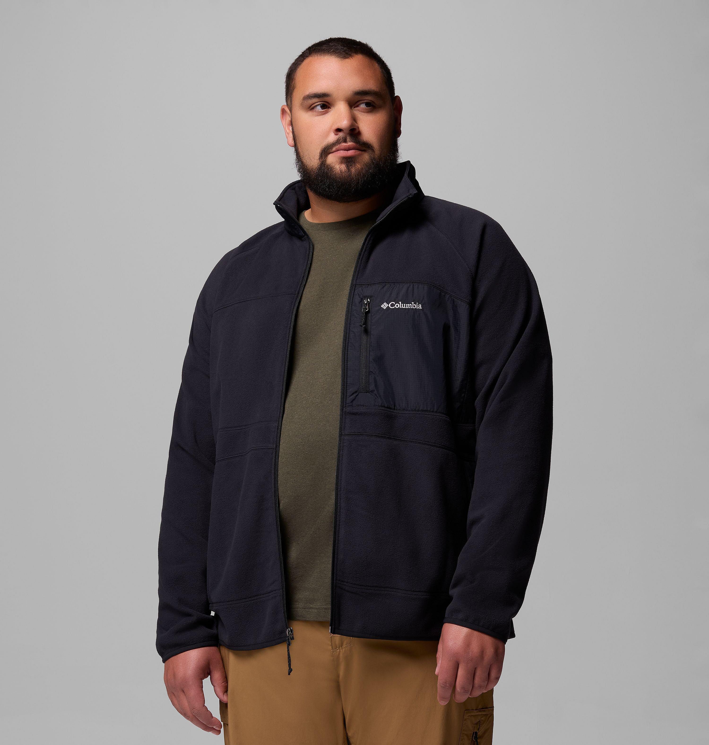 Manteau Fast Trek en tissu polaire avec fermeture éclair pleine longueur et renfort pour homme – Tailles forts 6