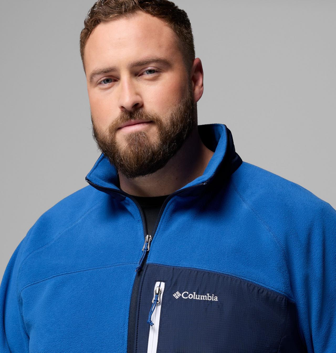 Men's Fast Trek Overlay Full Zip Fleece Jacket - Big 6