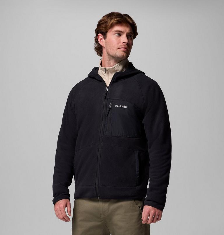 Men's Fast Trek Overlay Hooded Full Zip Jacket, Color: Black, image 4