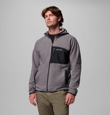 Giacca in pile con cappuccio Fast Trek Overlay da uomo, Color: City Grey, Black, image 20