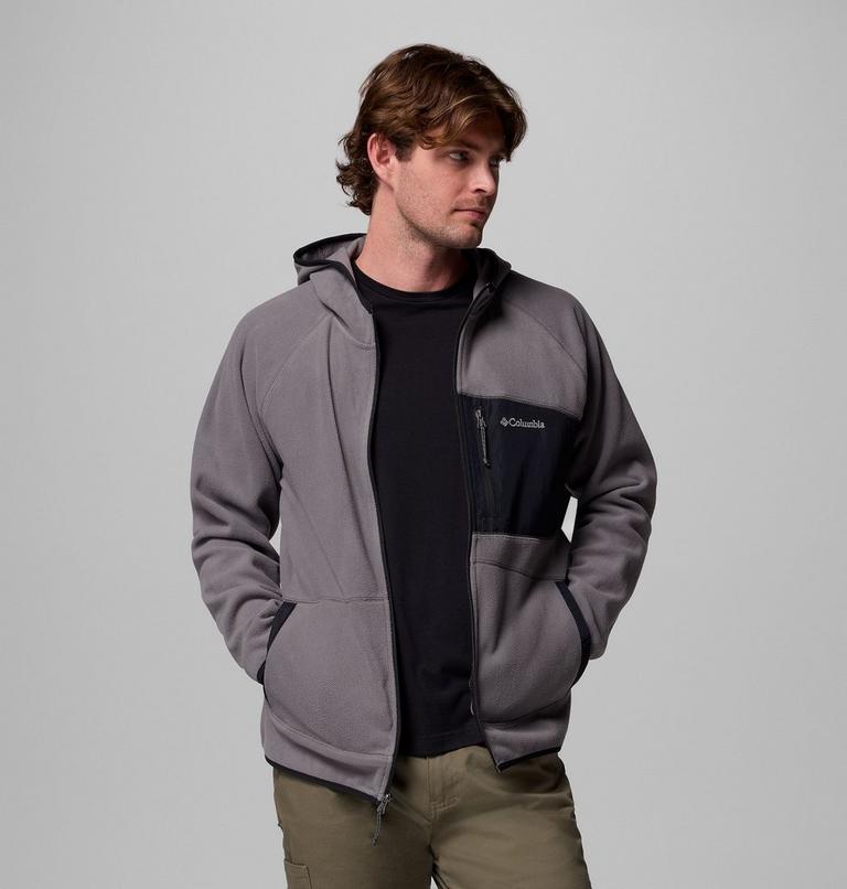 Chaqueta de forro polar con capucha Fast Trek Overlay para hombre, Color: City Grey, Black, image 5