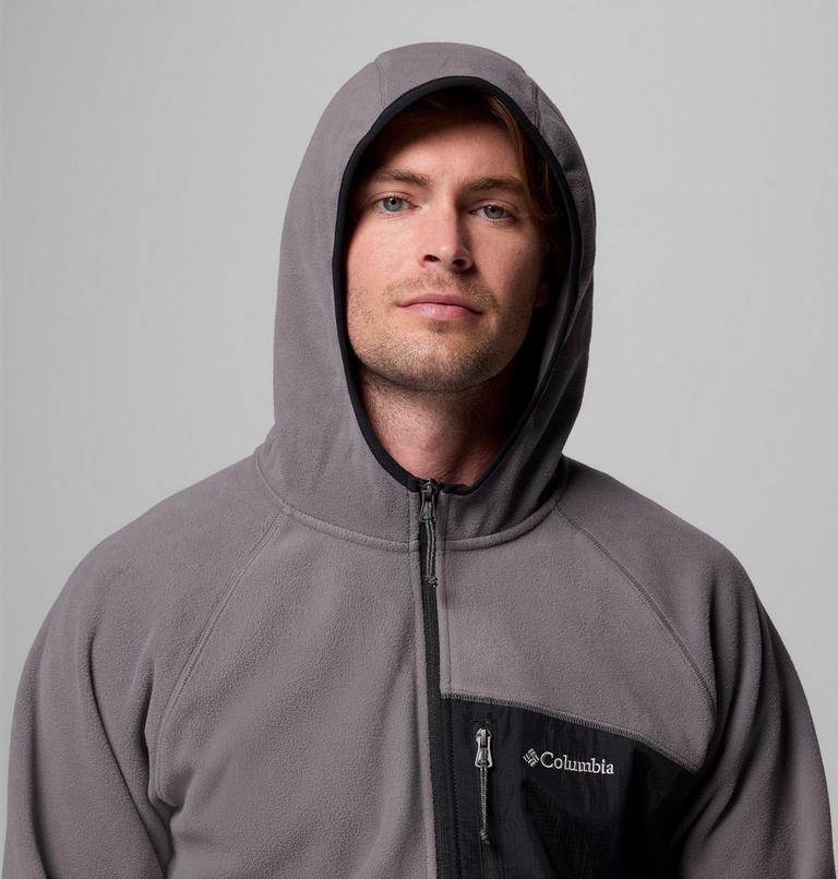 Chaqueta de forro polar con capucha Fast Trek Overlay para hombre, Color: City Grey, Black, image 6