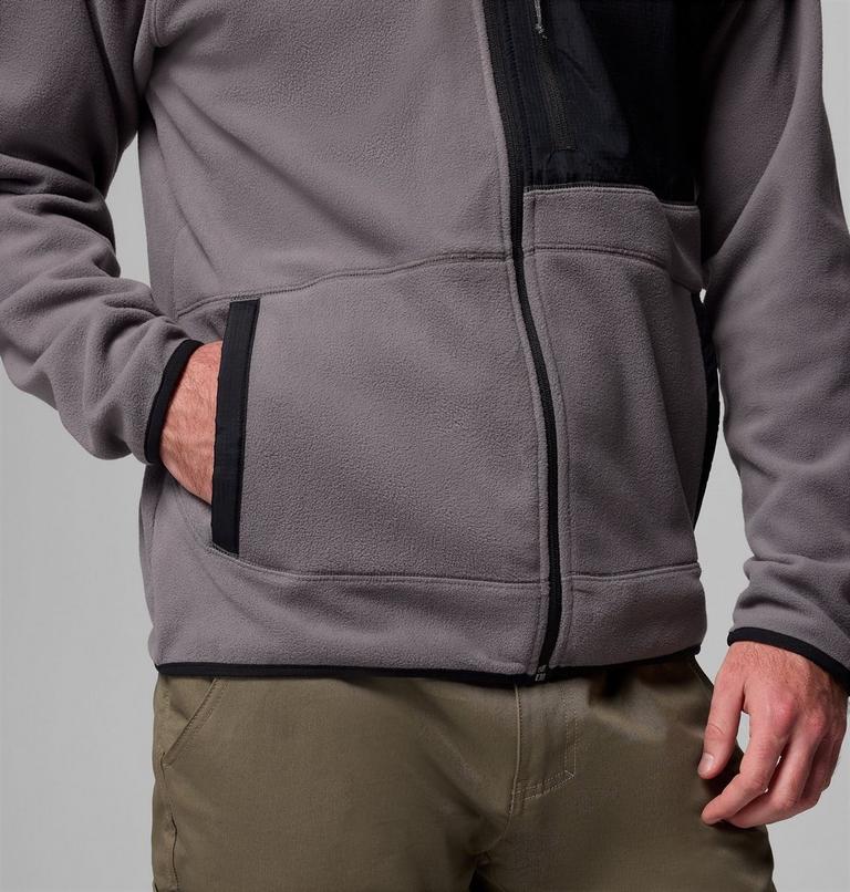 Chaqueta de forro polar con capucha Fast Trek Overlay para hombre, Color: City Grey, Black, image 7
