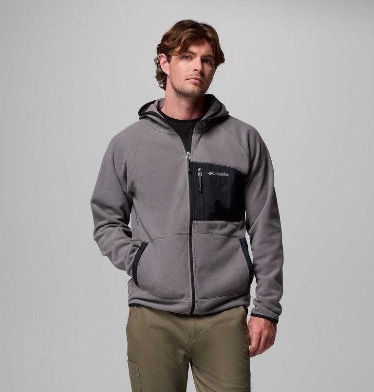 Chaqueta de forro polar con capucha Fast Trek Overlay para hombre, Color: City Grey, Black, image 1