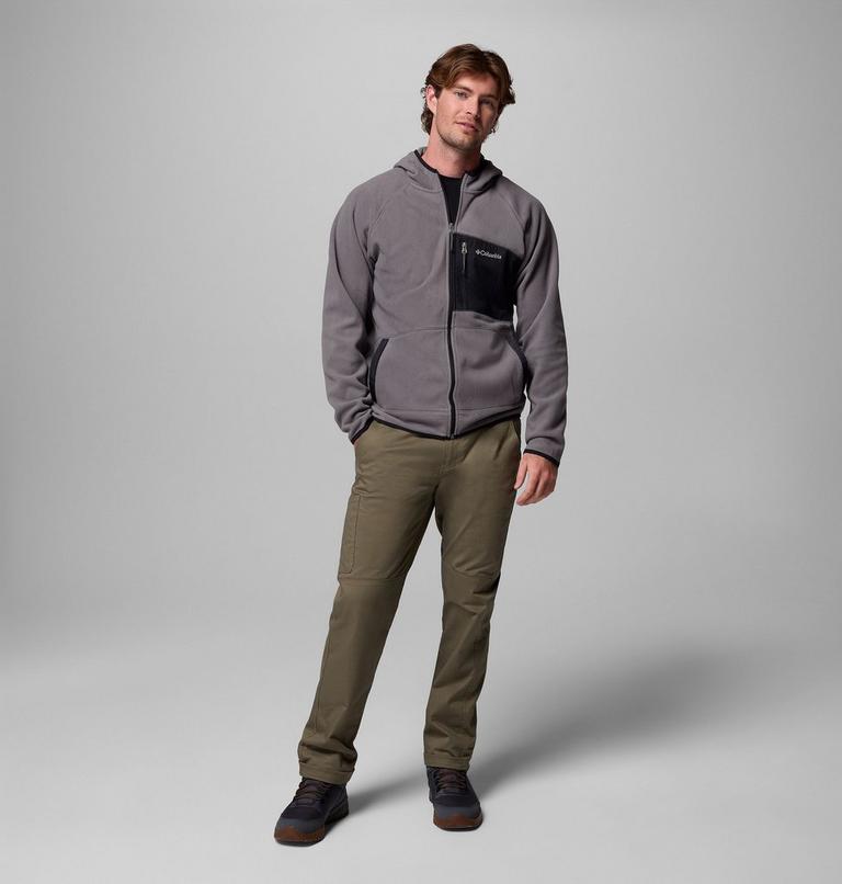 Chaqueta de forro polar con capucha Fast Trek Overlay para hombre, Color: City Grey, Black, image 2