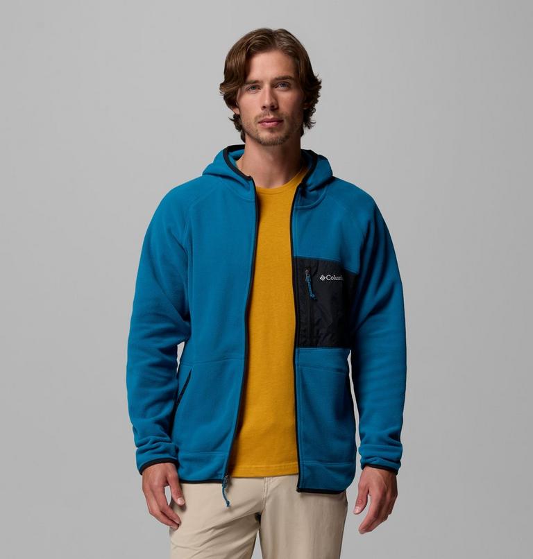 Men's Fast Trek Overlay Hooded Full Zip Jacket, Color: Phoenix Blue, Black, image 5