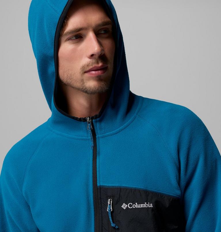Men's Fast Trek Overlay Hooded Full Zip Jacket, Color: Phoenix Blue, Black, image 6