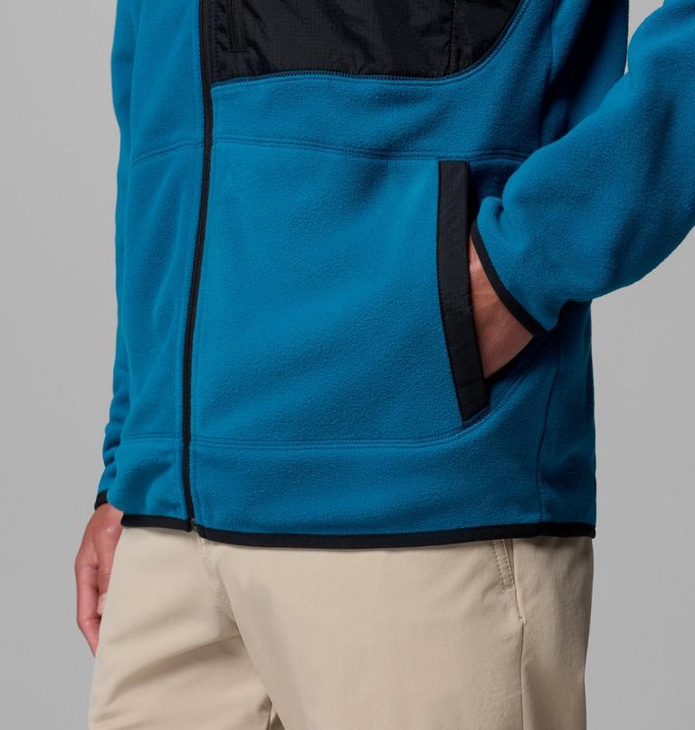Men's Fast Trek Overlay Hooded Full Zip Jacket, Color: Phoenix Blue, Black, image 7