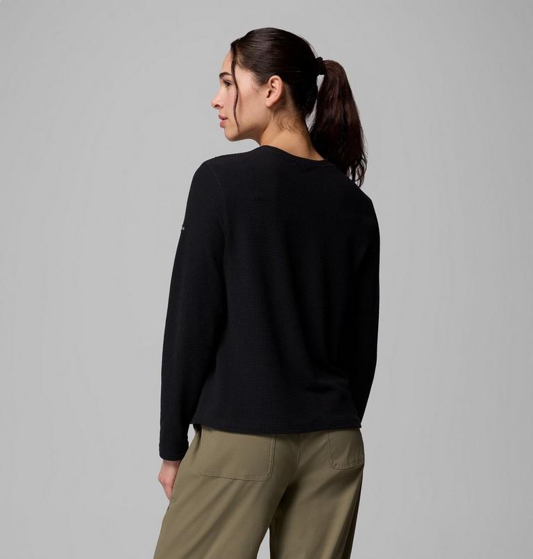 Women's Brea Falls Grid Long Sleeve Technical T-Shirt, Color: Black, image 3