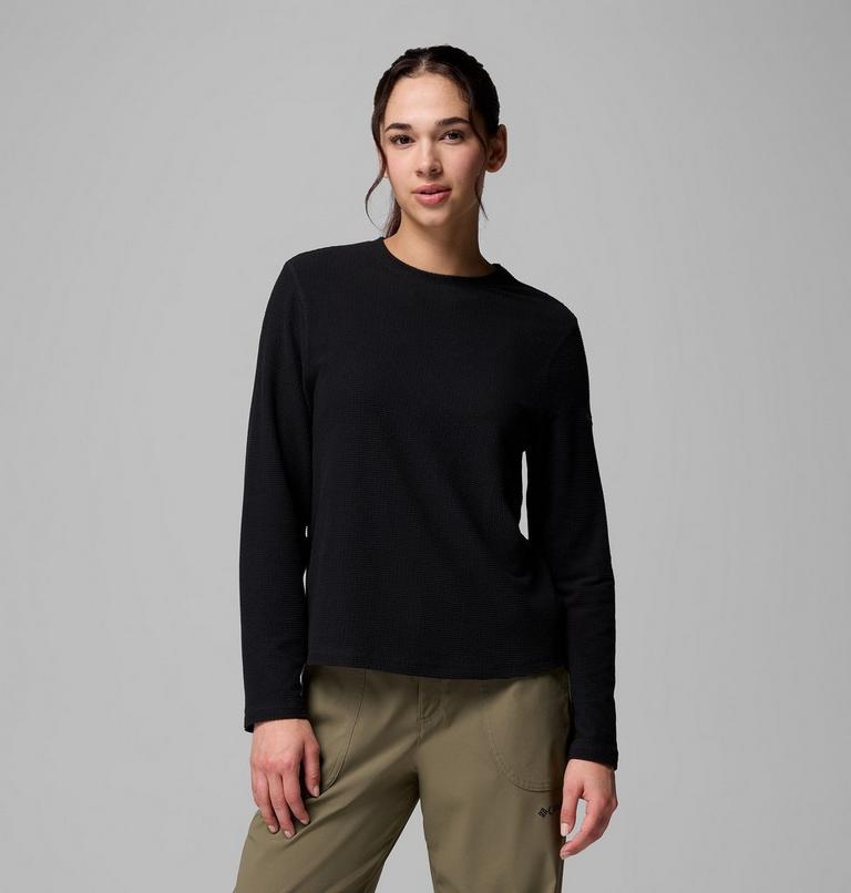 Women's Brea Falls Grid Long Sleeve Technical T-Shirt, Color: Black, image 1