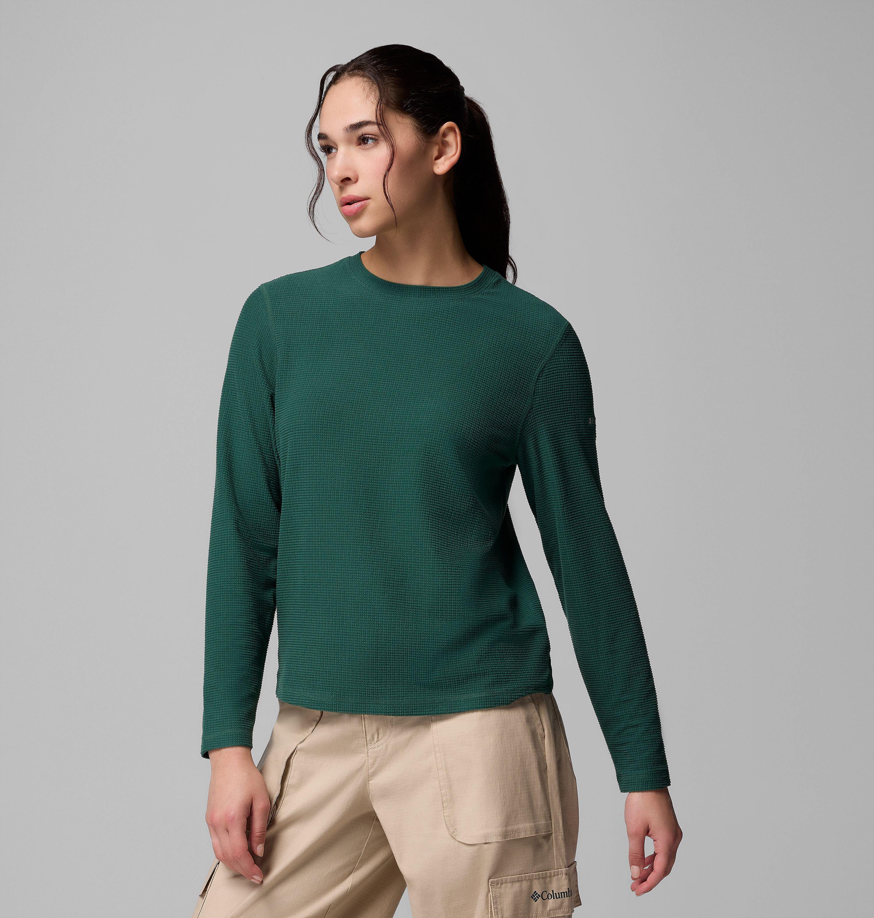 Women's Brea Falls™ Grid Crew Long Sleeve Shirt - thumbnail 10