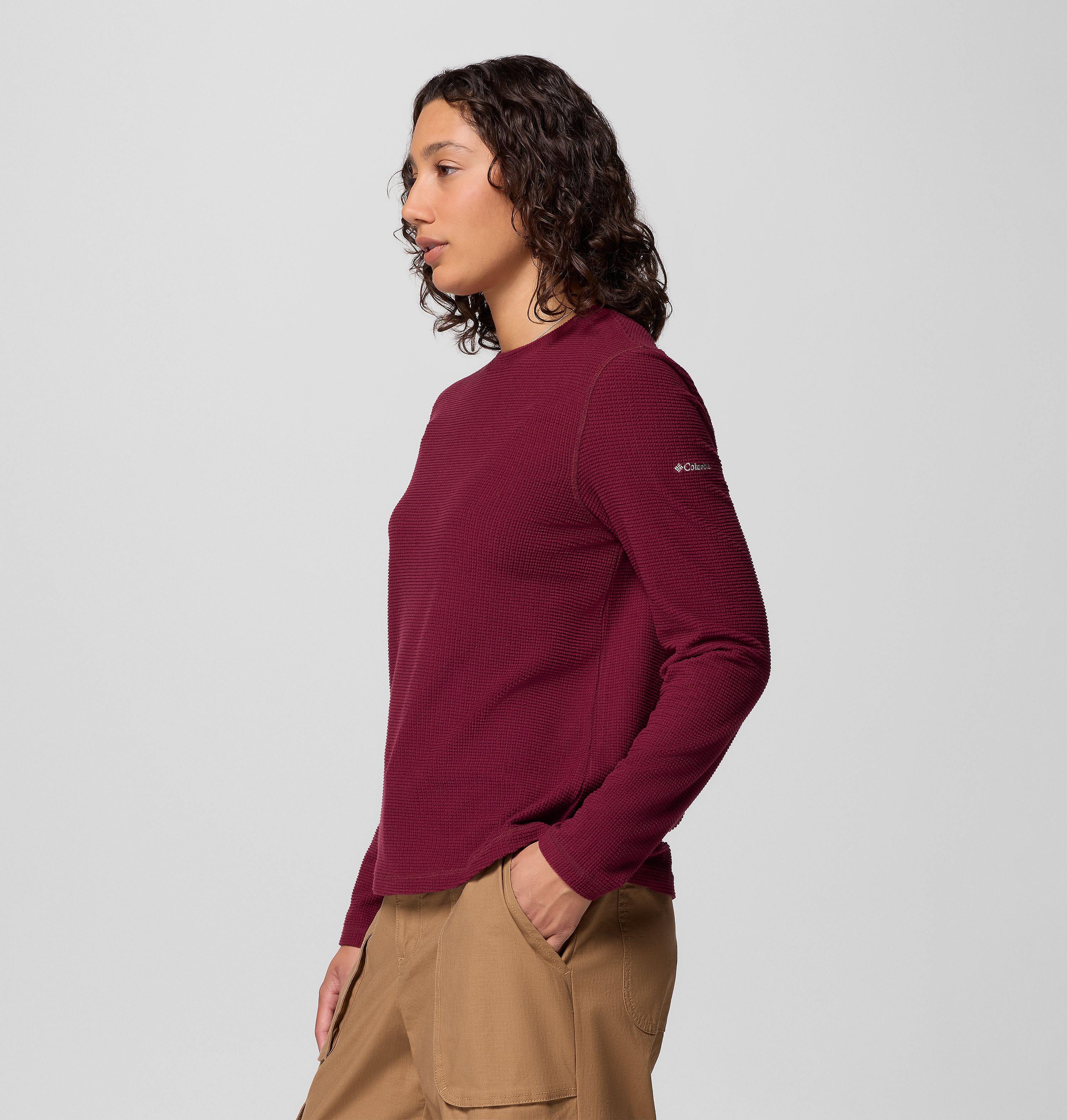 Chemise à manches longues et à encolure ras du cou Brea Falls Grid pour femme | 624 | L 4