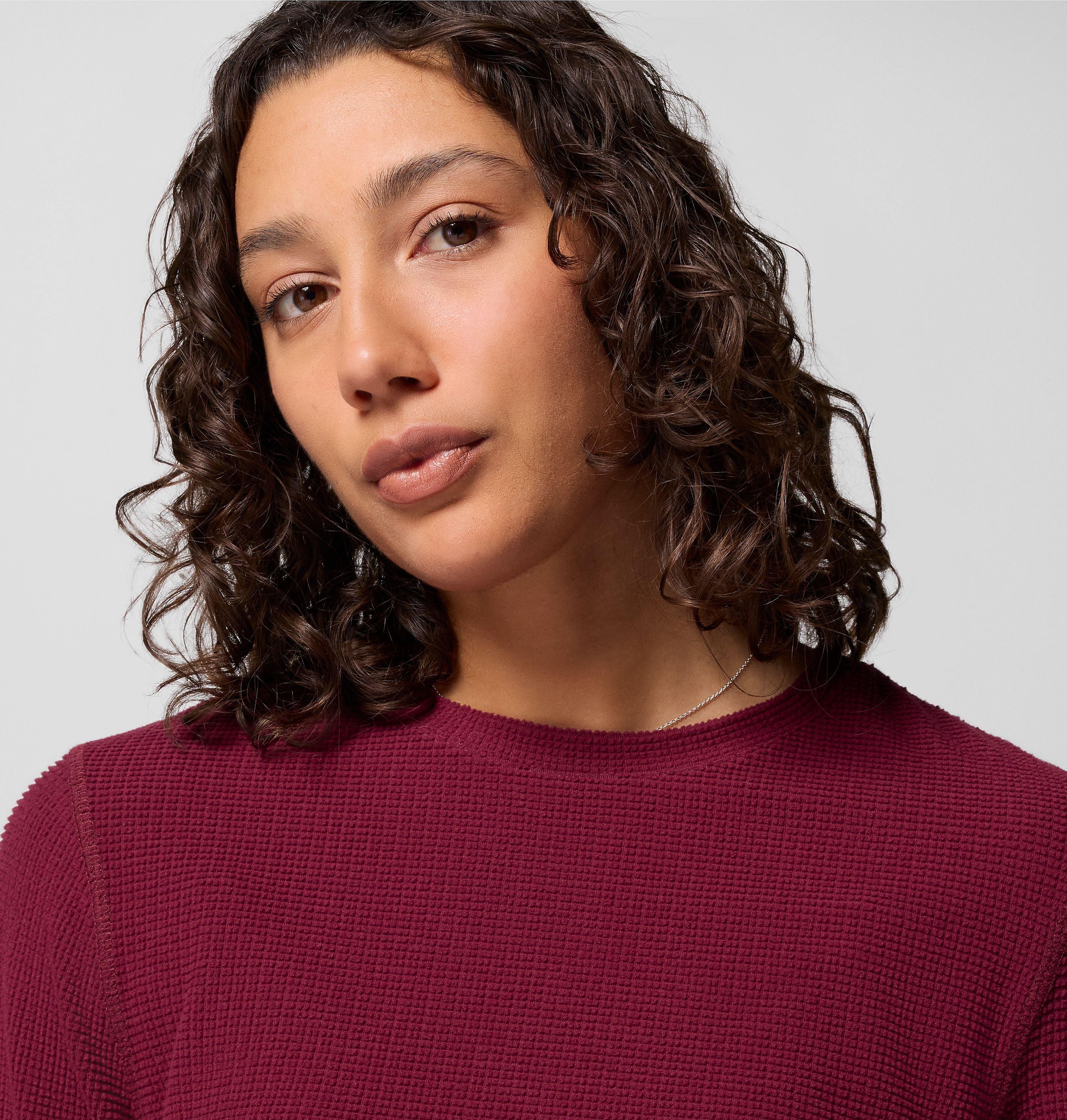 Chemise à manches longues et à encolure ras du cou Brea Falls Grid pour femme | 624 | L 5