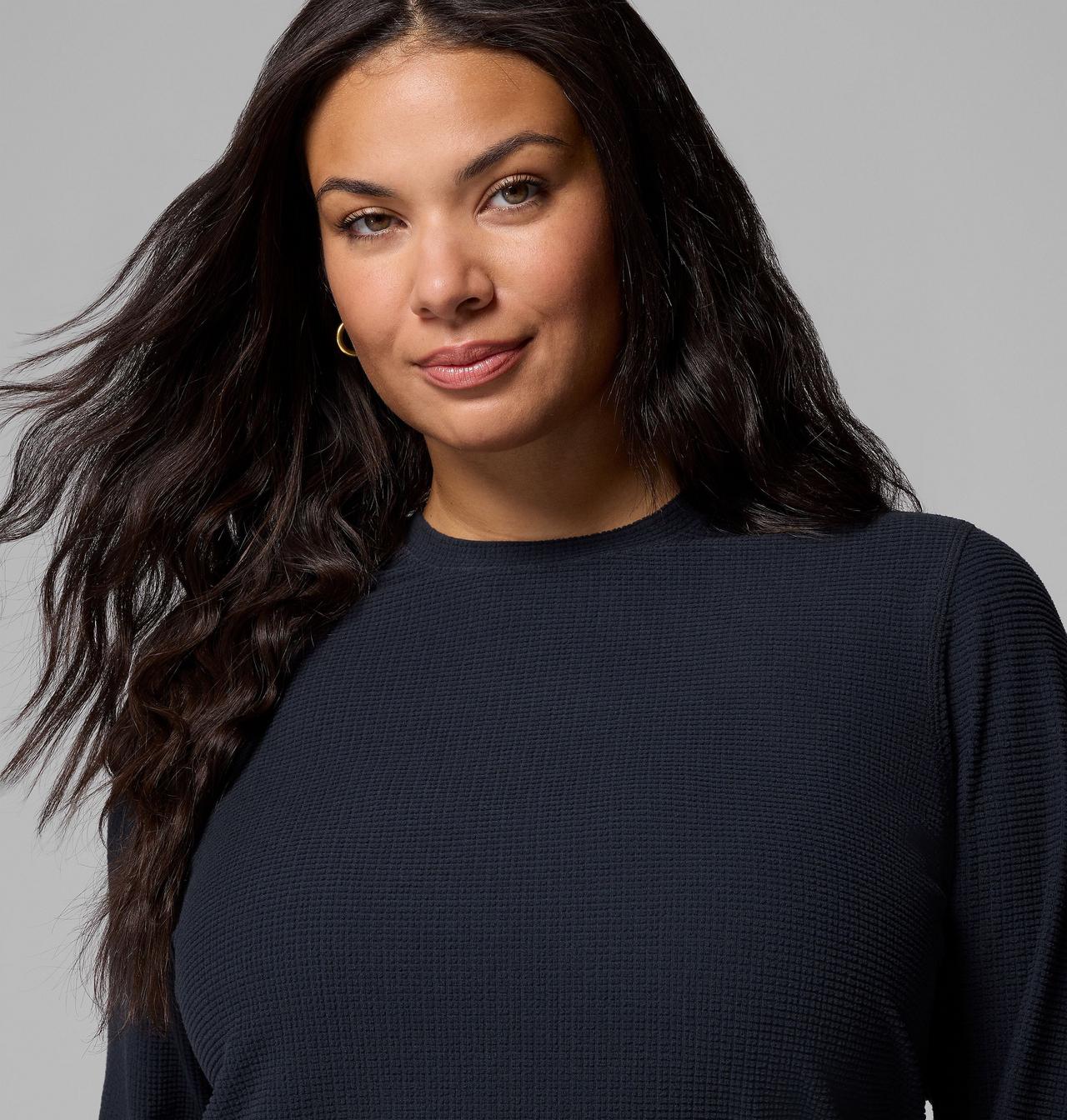 Brea Falls™ Grid Crew LS | 010 | 1X 5