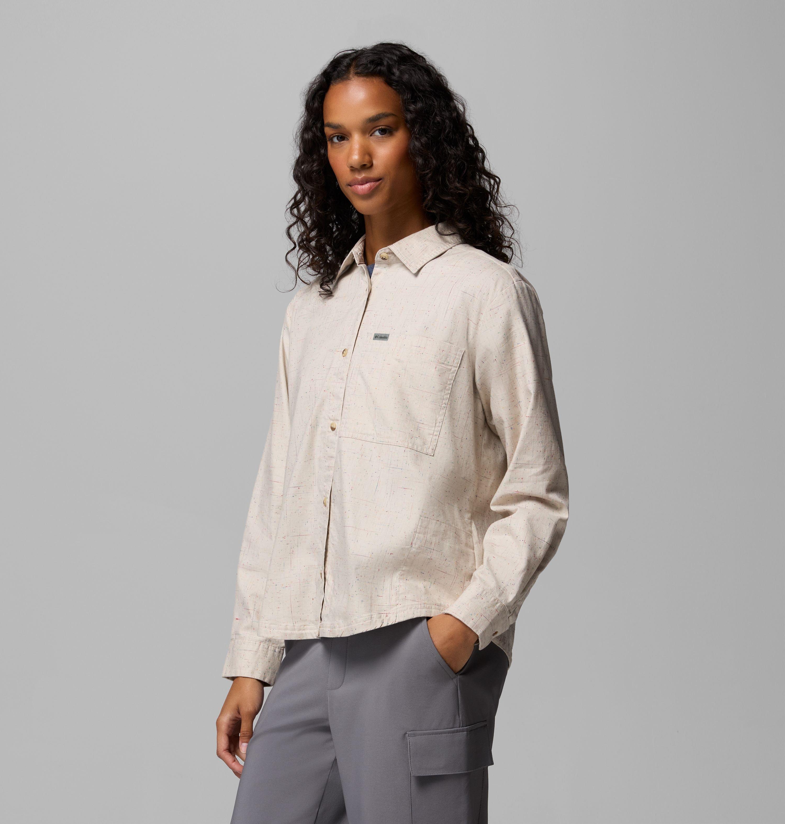 Women's Blue Point Creek Woven Long Sleeve Shirt | 279 | XXL 4