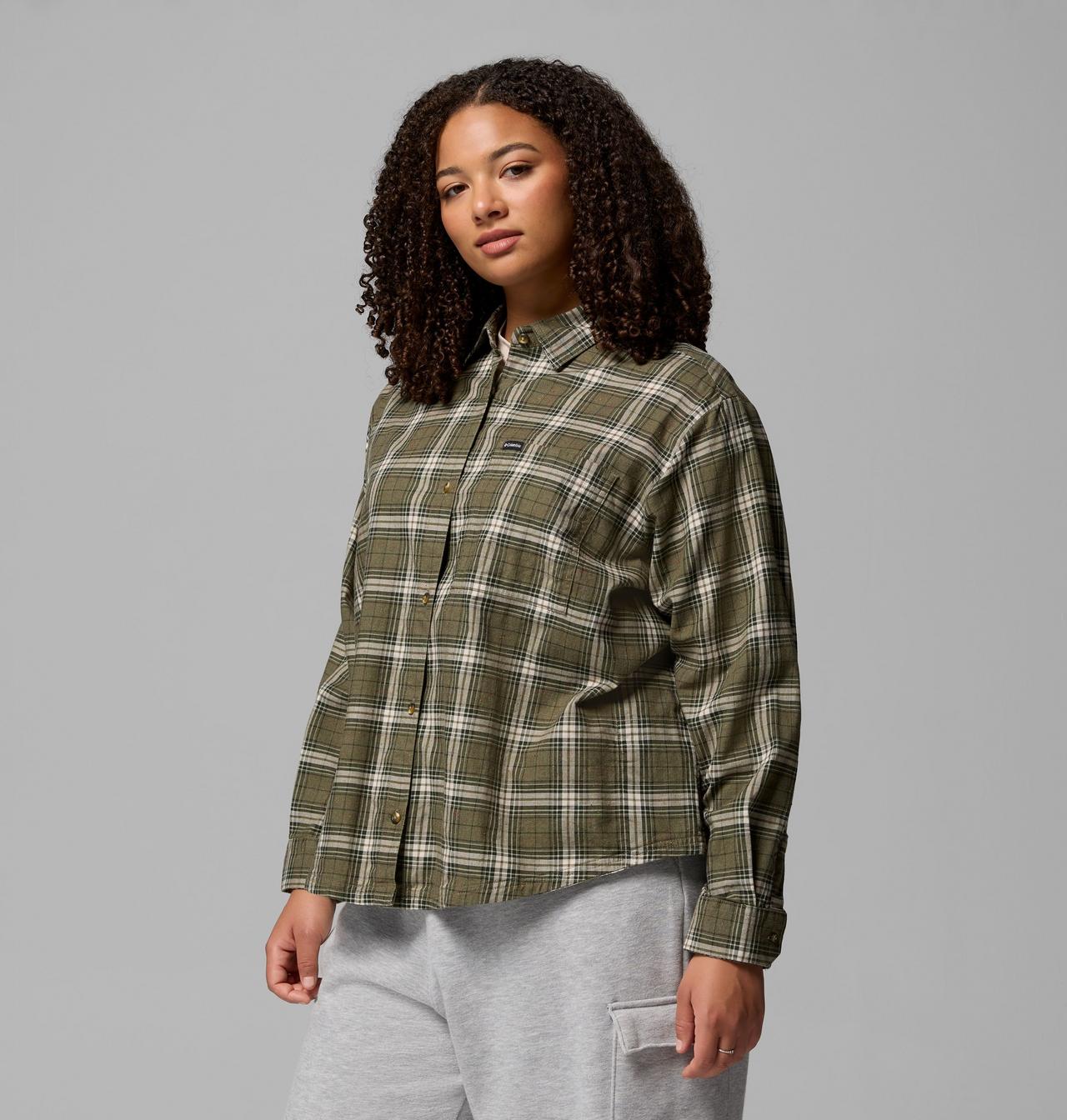 Women's Blue Point Creek™ Woven Long Sleeve Shirt - Plus Size 4