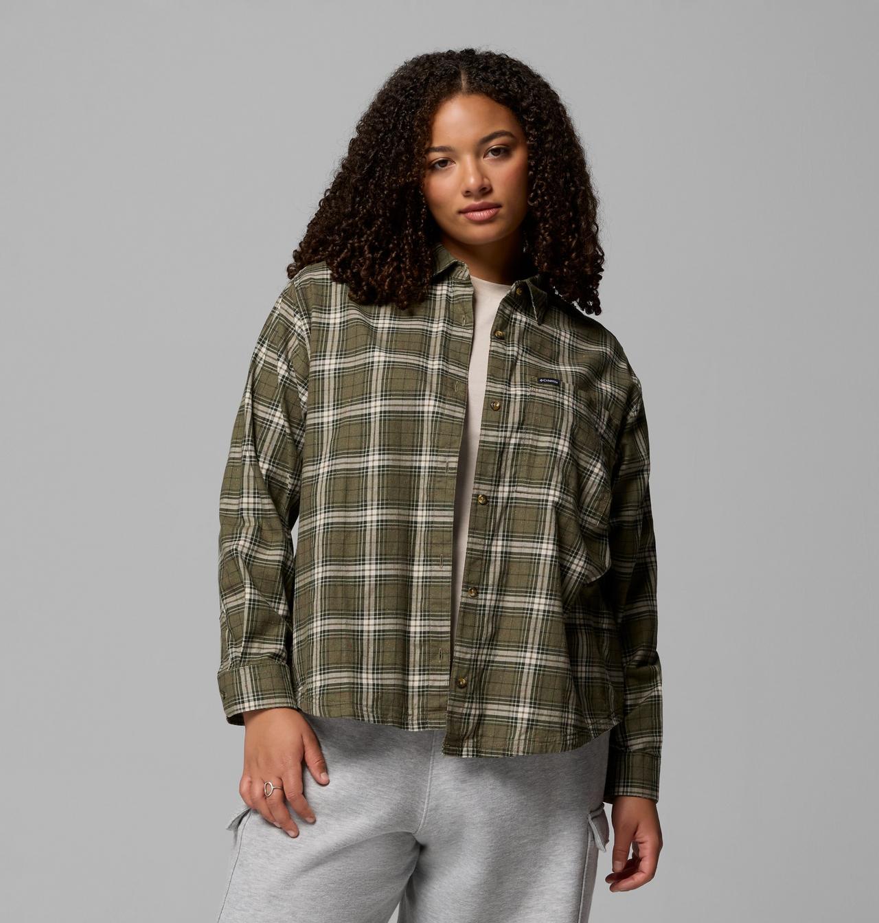 Women's Blue Point Creek™ Woven Long Sleeve Shirt - Plus Size 5