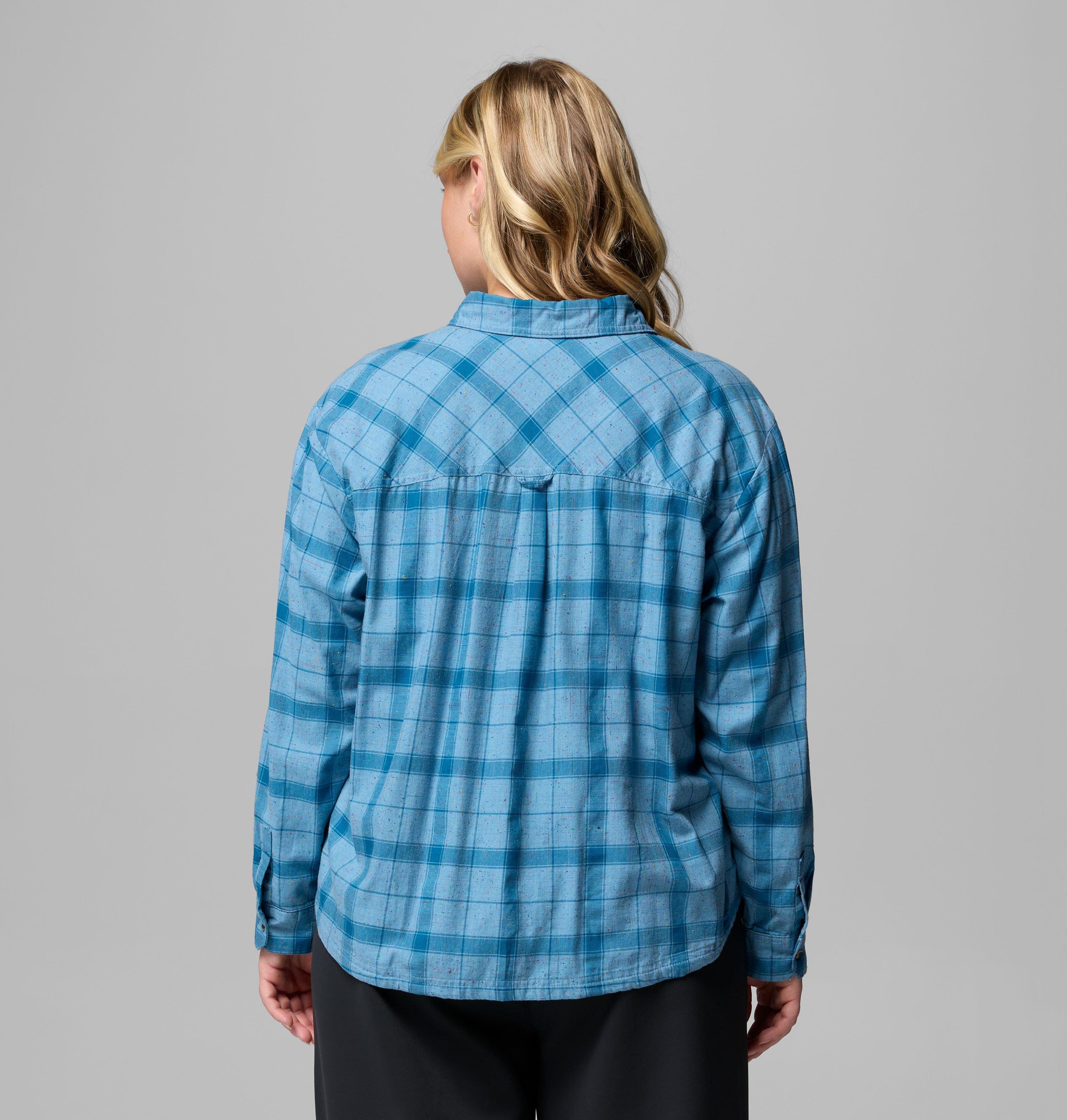 Women's Blue Point Creek Woven Long Sleeve Shirt - Plus Size 3