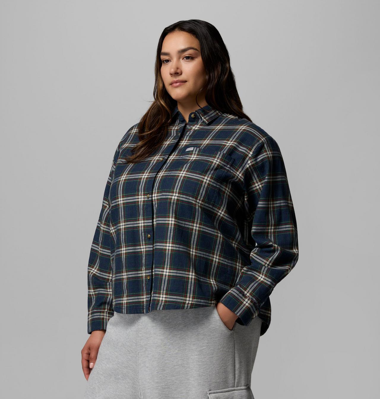 Women's Blue Point Creek™ Woven Long Sleeve Shirt - Plus Size 4