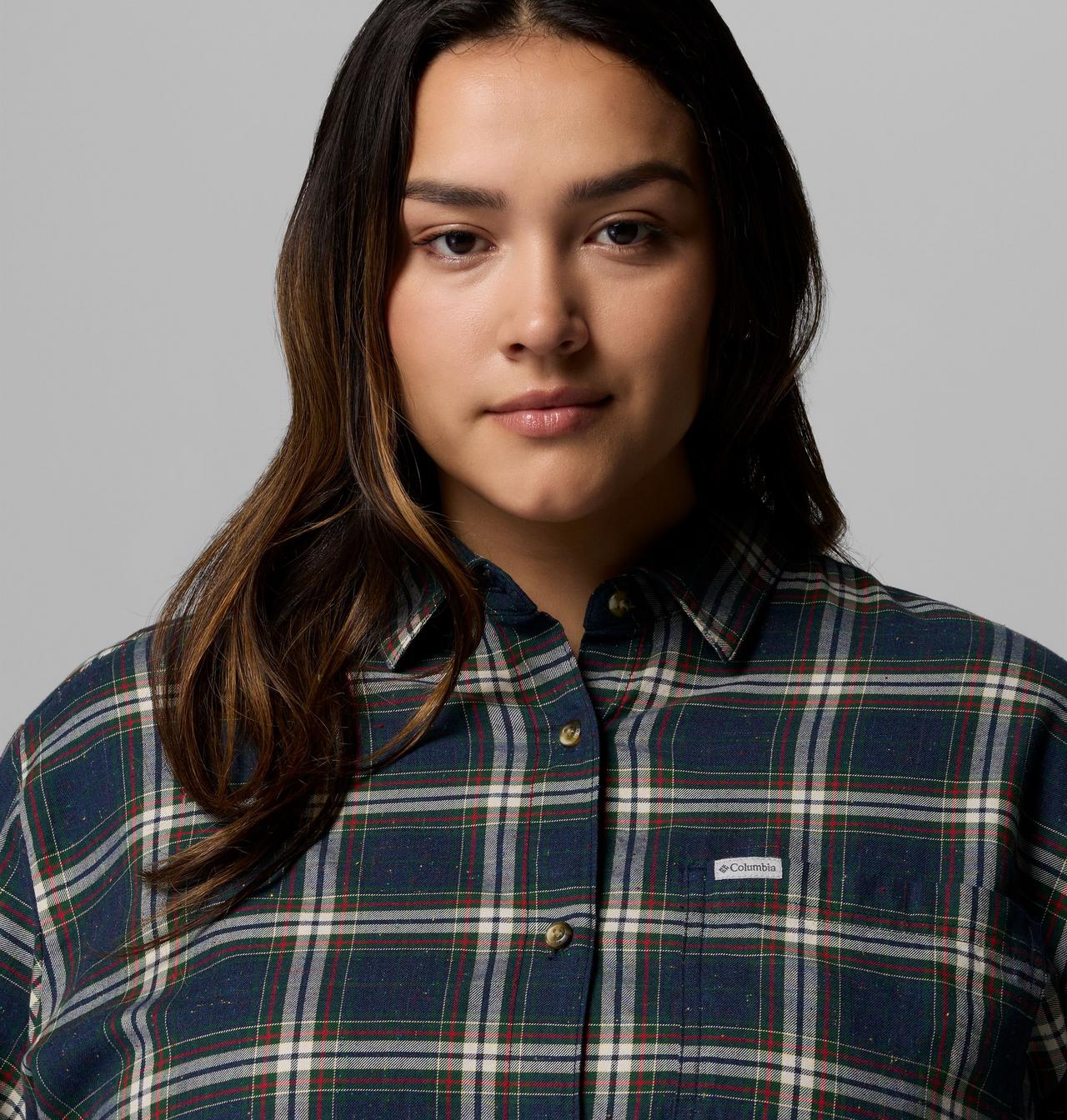 Women's Blue Point Creek™ Woven Long Sleeve Shirt - Plus Size 5