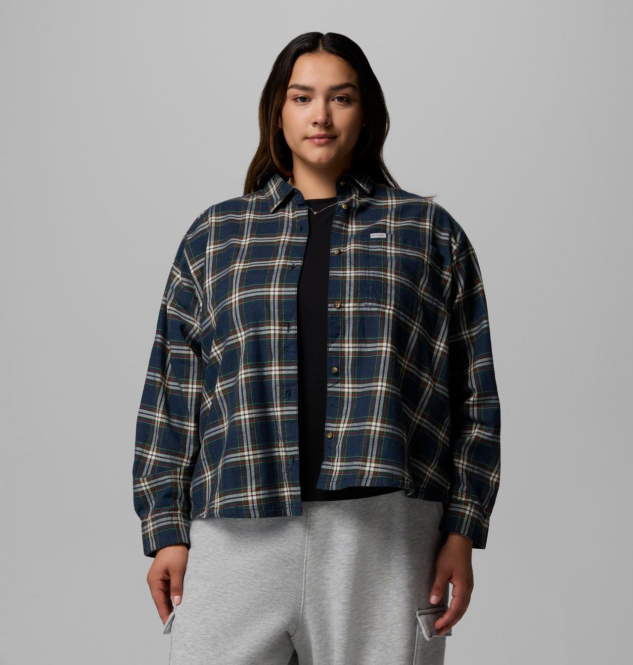 Women's Blue Point Creek™ Woven Long Sleeve Shirt - Plus Size 7