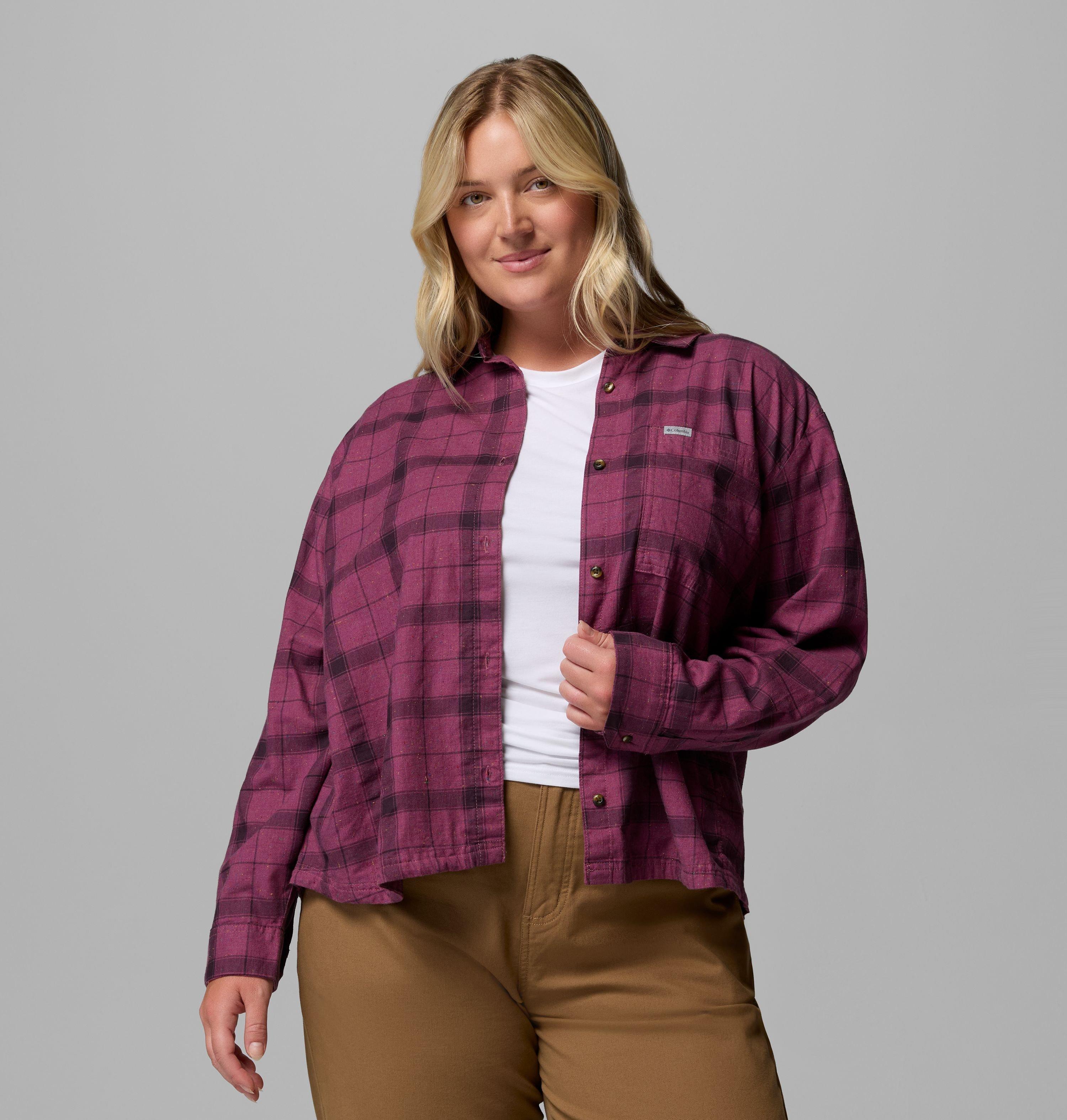Women's Blue Point Creek Woven Long Sleeve Shirt - Plus Size | 551 | 2X 5