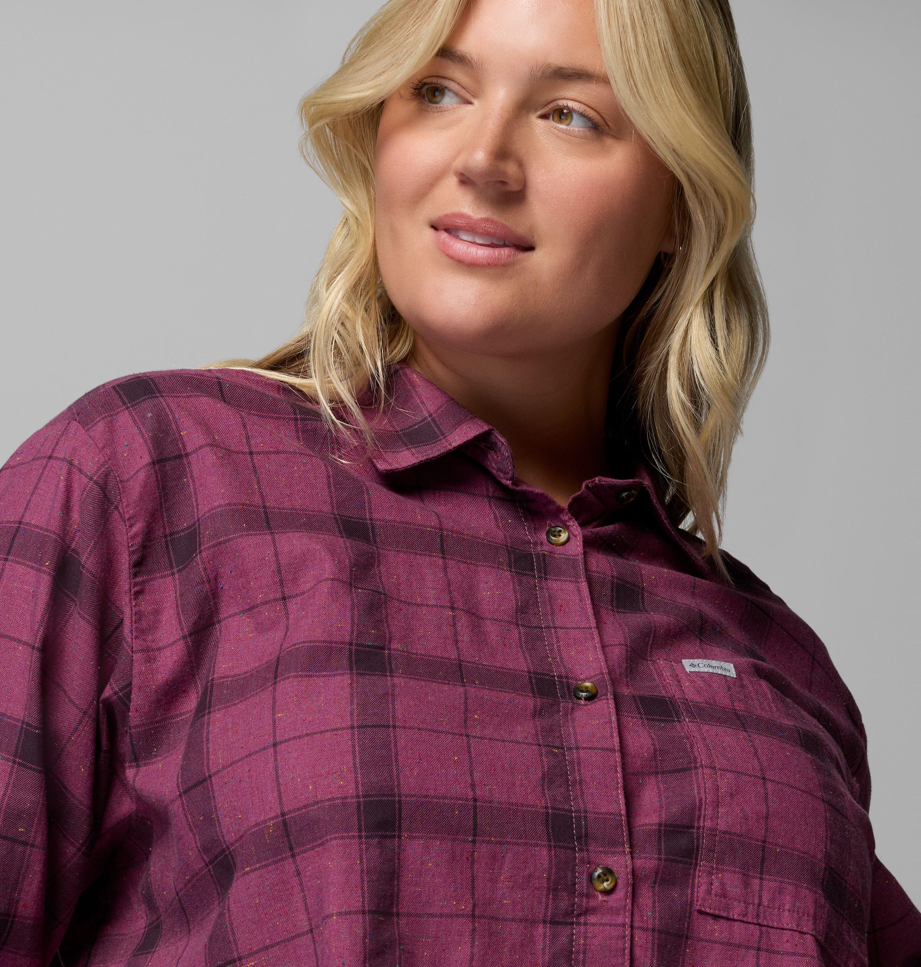 Women's Blue Point Creek Woven Long Sleeve Shirt - Plus Size | 551 | 2X 6