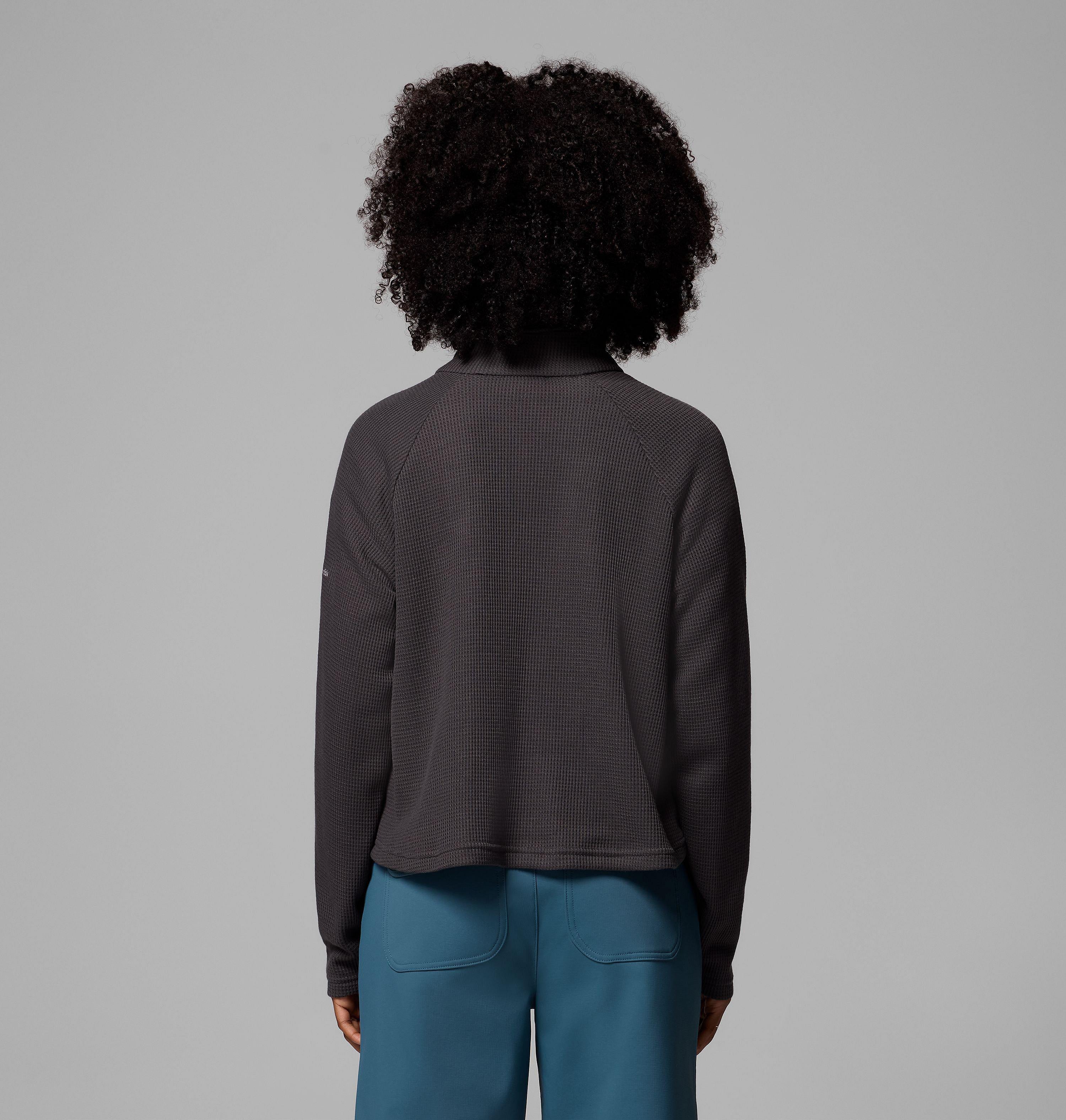 Women's Holly Hideaway Waffle Half Snap Shirt | 011 | M 3