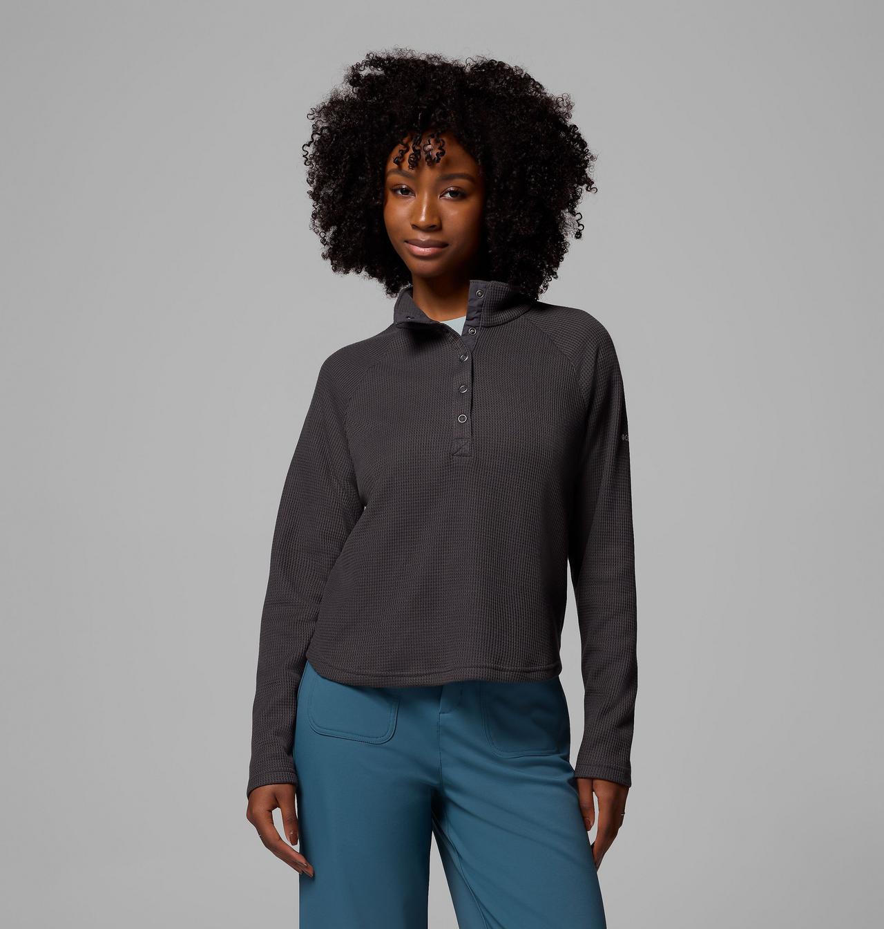 Women's Holly Hideaway™ Waffle Half Snap Shirt 1