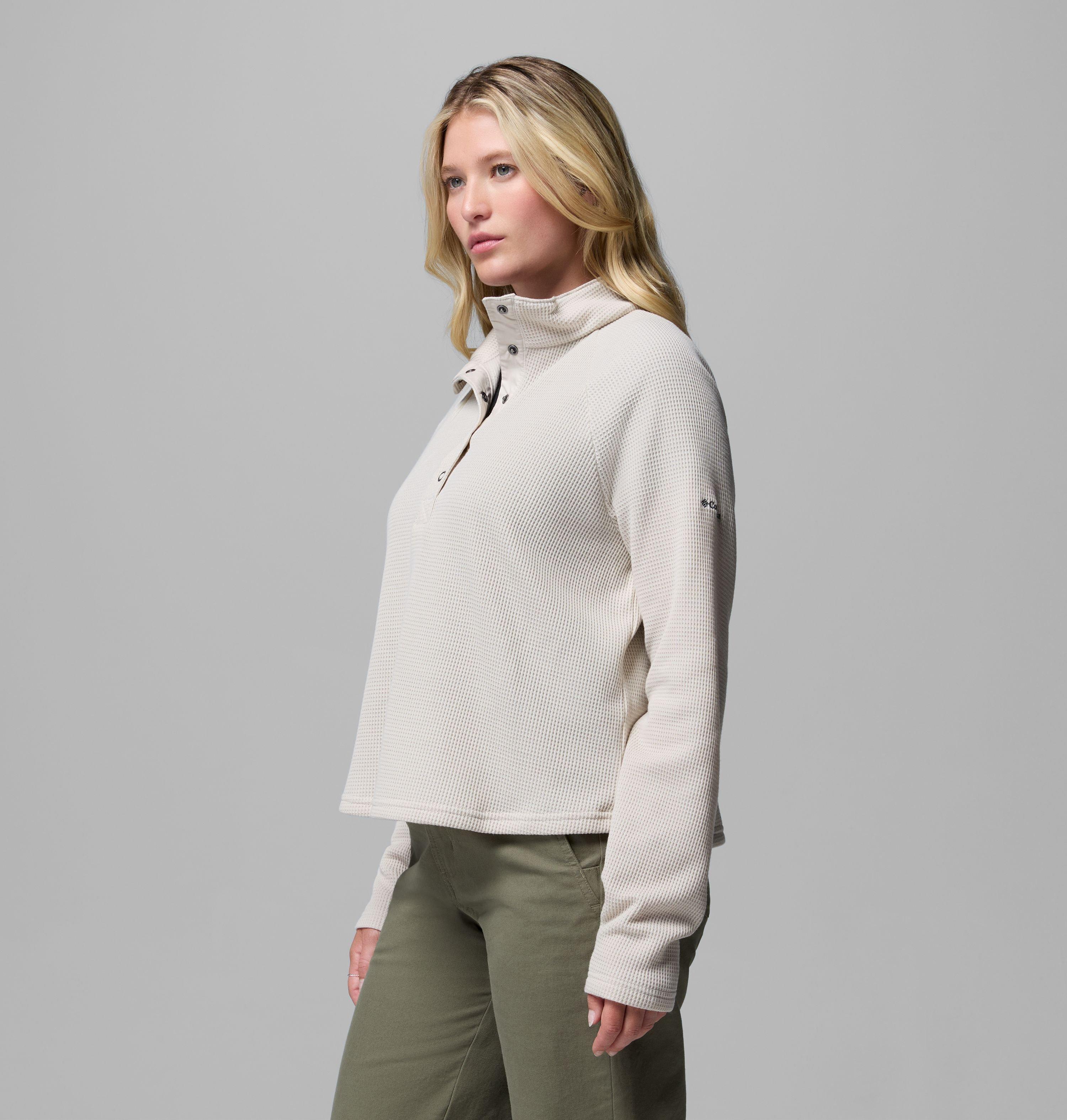 Chemise gaufrée avec fermeture mi-longeur à boutons-pression Holly Hideaway pour femme | 279 | S 4