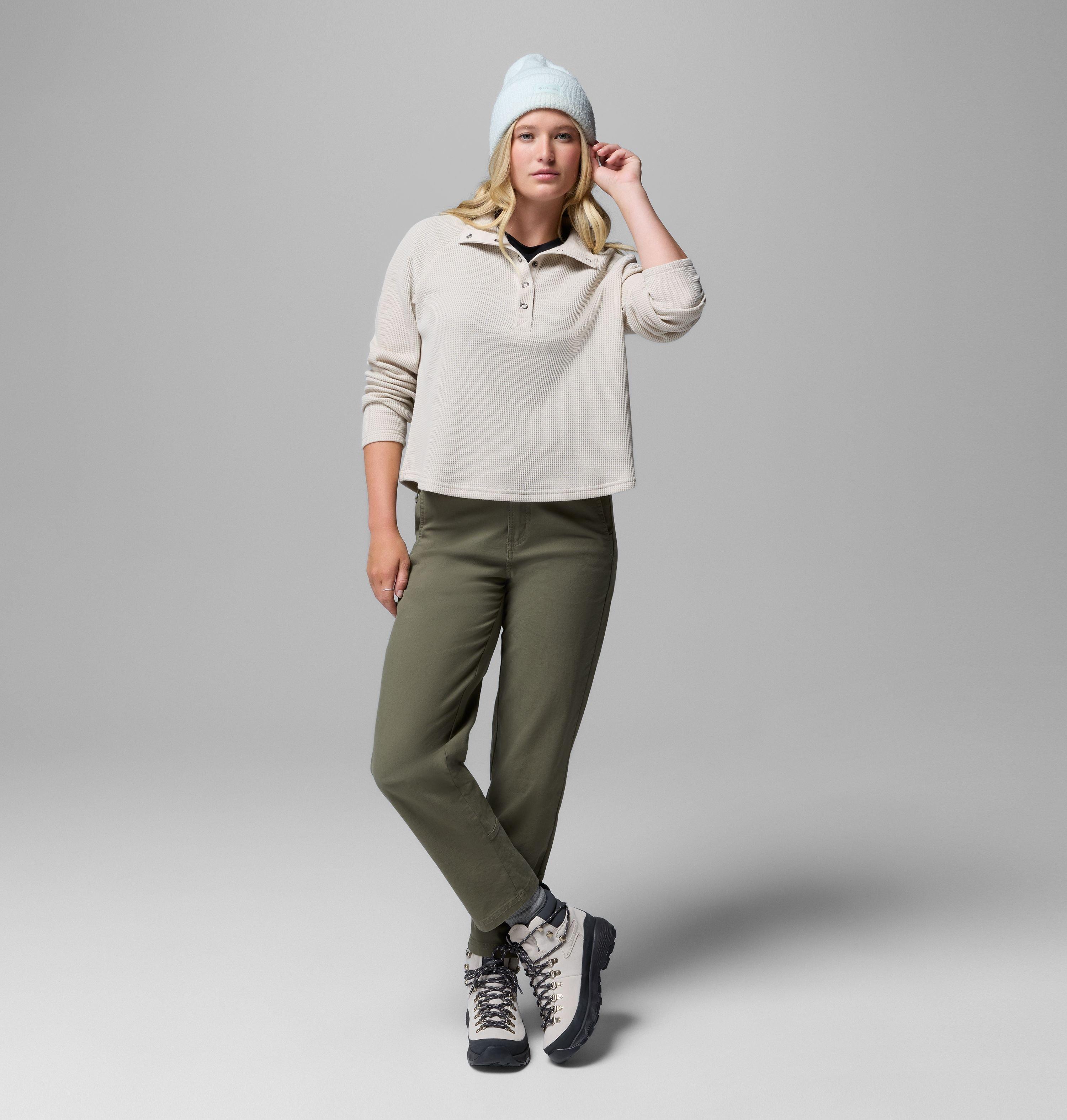 Chemise gaufrée avec fermeture mi-longeur à boutons-pression Holly Hideaway pour femme | 279 | S 2