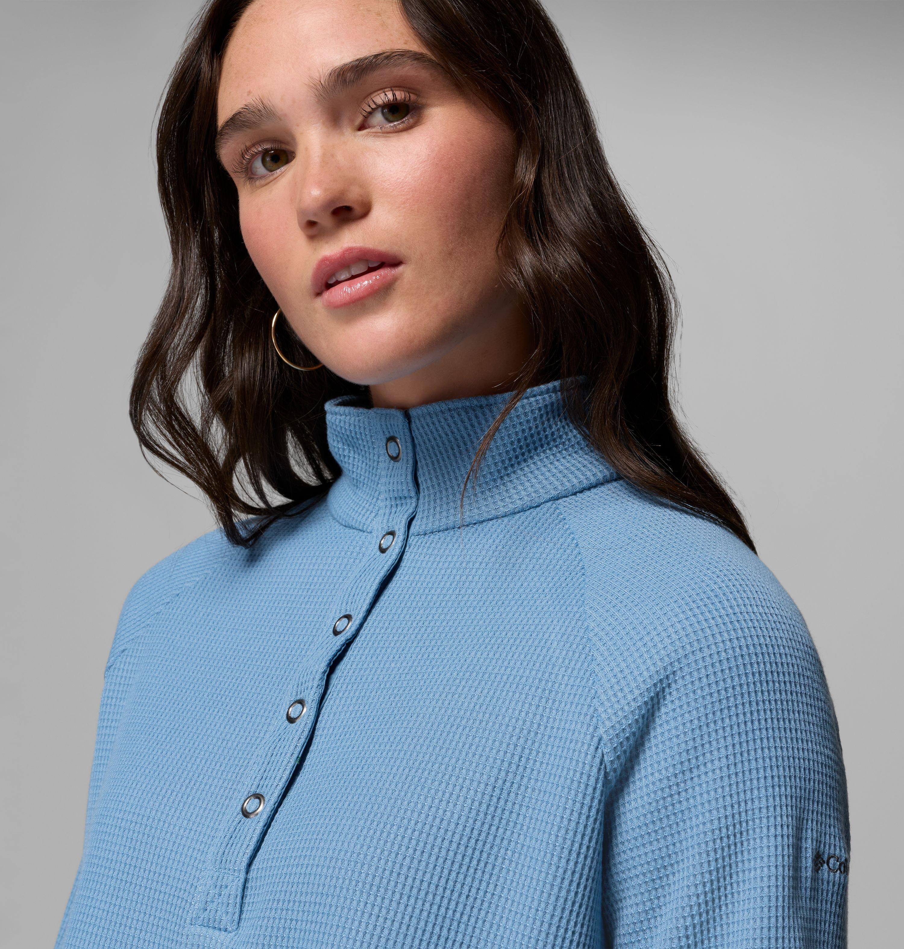 Women's Holly Hideaway Waffle Half Snap Shirt | 447 | S 5